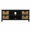 Safavieh Rooney Tv Unit- Distressed Black - 20.1 X 15.7 X 47.2 In. AMH5745A